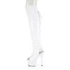 Pleaser - ADORE3019HWR Plateau Overknee Laarzen - Wit Product image